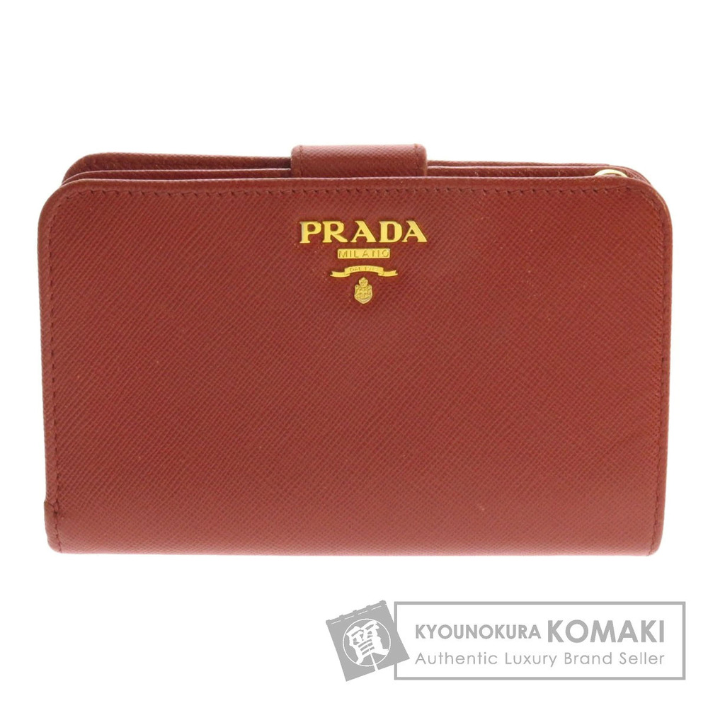 Prada motif bi fold Wallet Leather